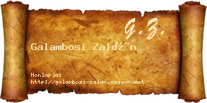 Galambosi Zalán névjegykártya