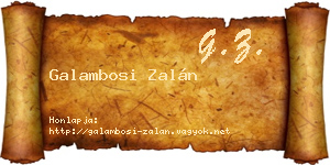 Galambosi Zalán névjegykártya