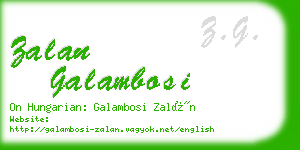 zalan galambosi business card